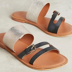 Jasper and Jeera metallic strappy sandals